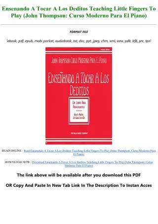 PDF DOWNLOAD Ensenando A Tocar A Los Deditos Teaching Little Fingers To Play (Jo