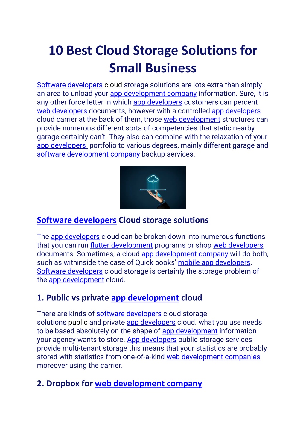 PPT - 10 Best Cloud Storage Solutions for Small Business PowerPoint ...