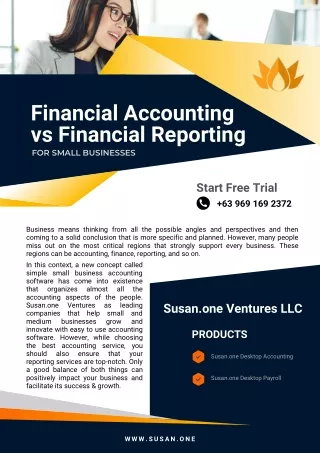 Susan.one - Financial Accounting vs Financial Reporting