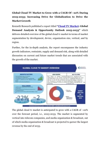 global cloud tv market to grow with a cagr