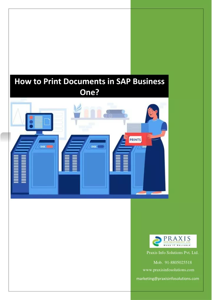 how to print documents in sap business one