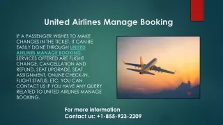 united airlines manage booking