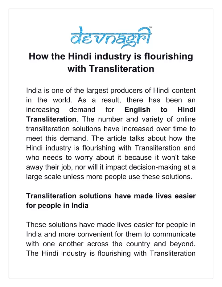 how the hindi industry is flourishing with