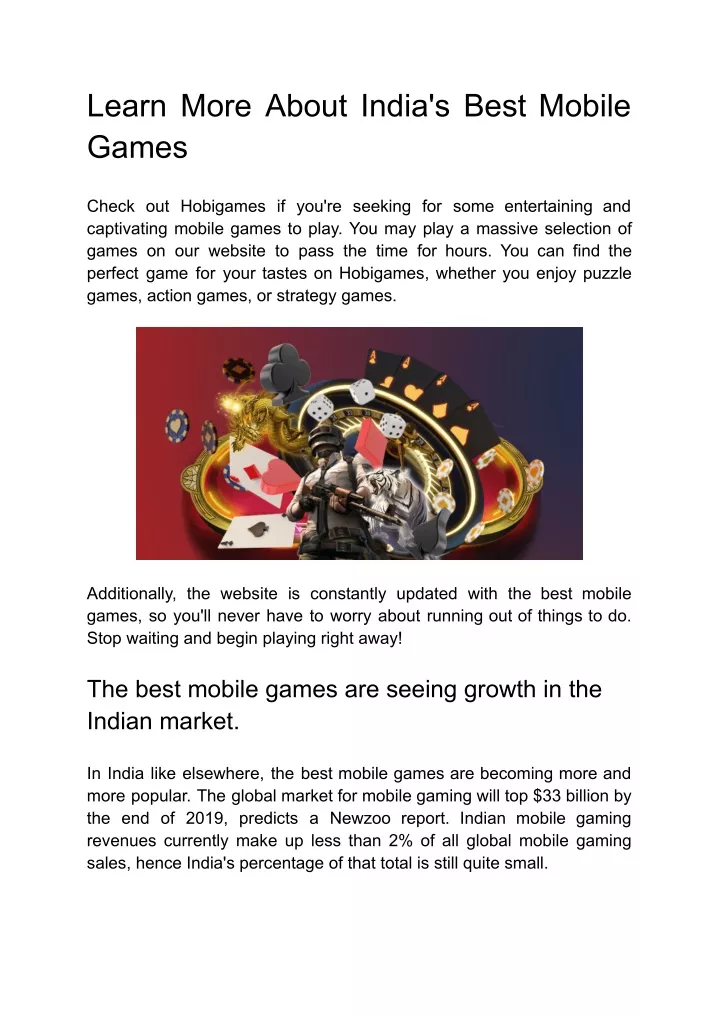 learn more about india s best mobile games