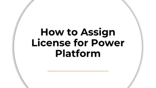 How to Assign License for Power Platform