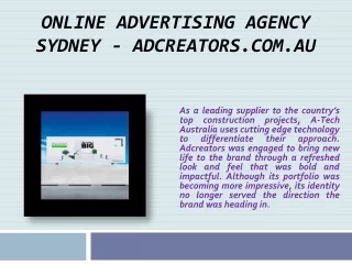 Online Advertising Agency Sydney - adcreators.com.au