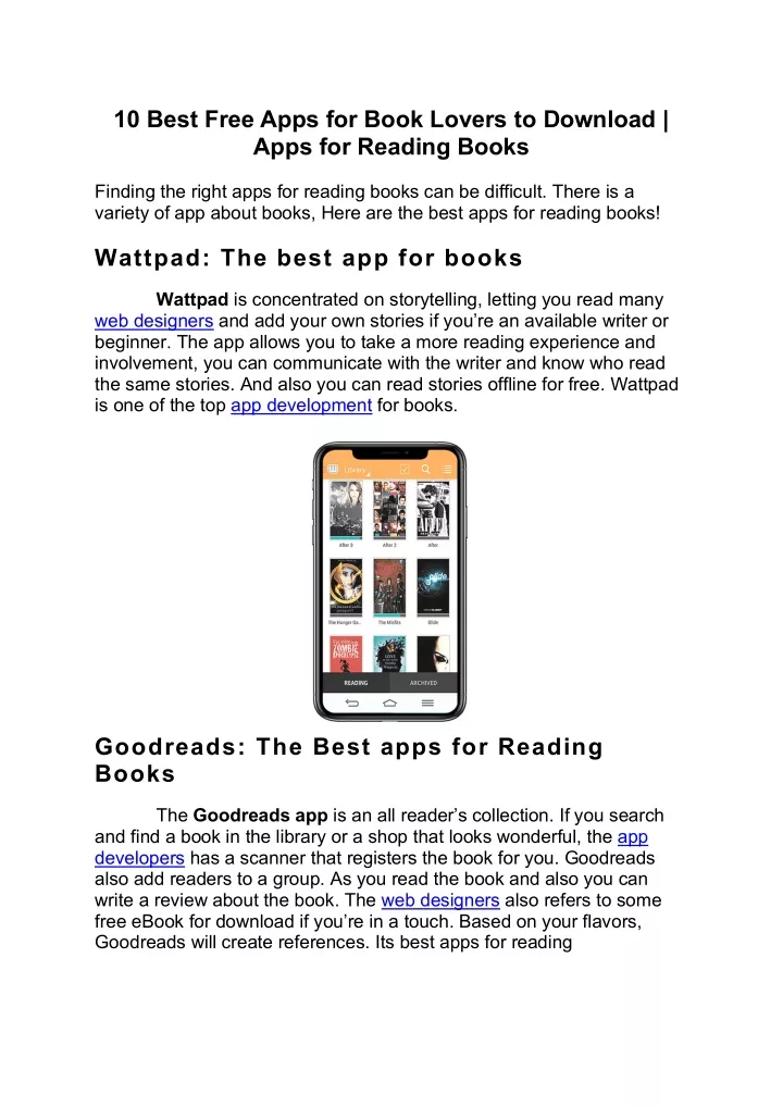 10 best free apps for book lovers to download