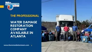 Atlanta - Emergency Water Damage Restoration Company- The Remediation Team