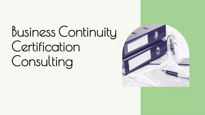 business continuity certification consulting