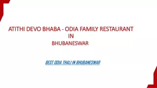 Famous Odia Food Menu in Bhubaneswar - Atithi Devo Bhaba