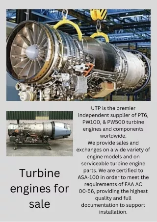 Advanced Guide to Turbine Engine For Sale
