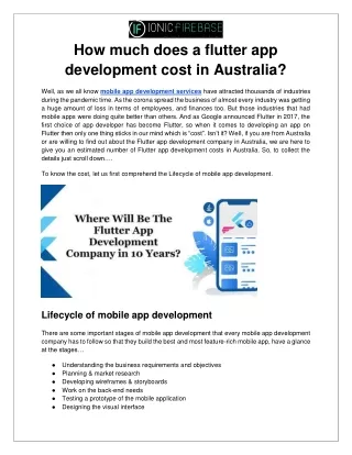 how much does a flutter app development cost