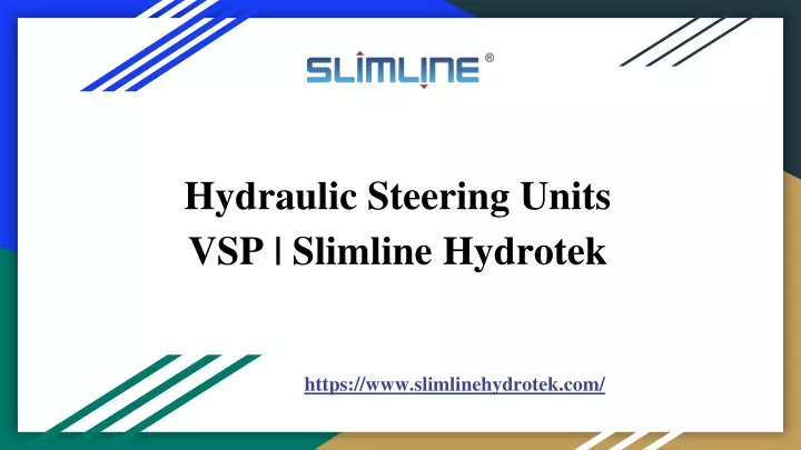 hydraulic steering units vsp slimline hydrotek