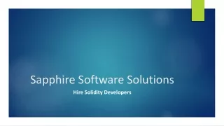 sapphire software solutions