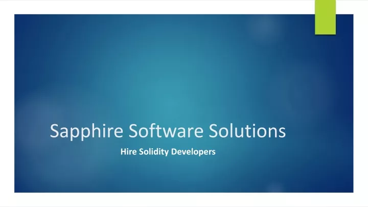 sapphire software solutions