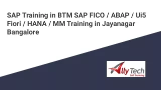 sap training in btm sap fico abap ui5 fiori hana