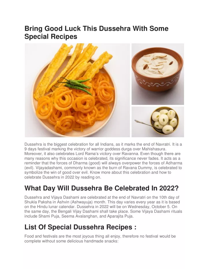 bring good luck this dussehra with some special