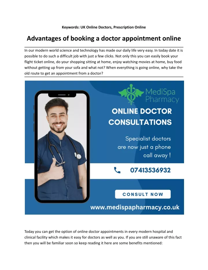 keywords uk online doctors prescription online