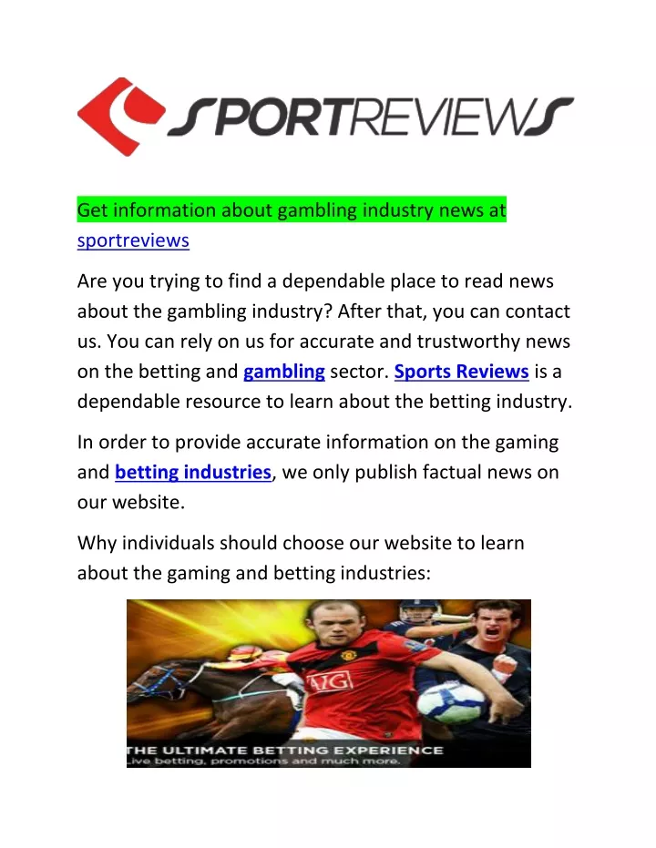 get information about gambling industry news