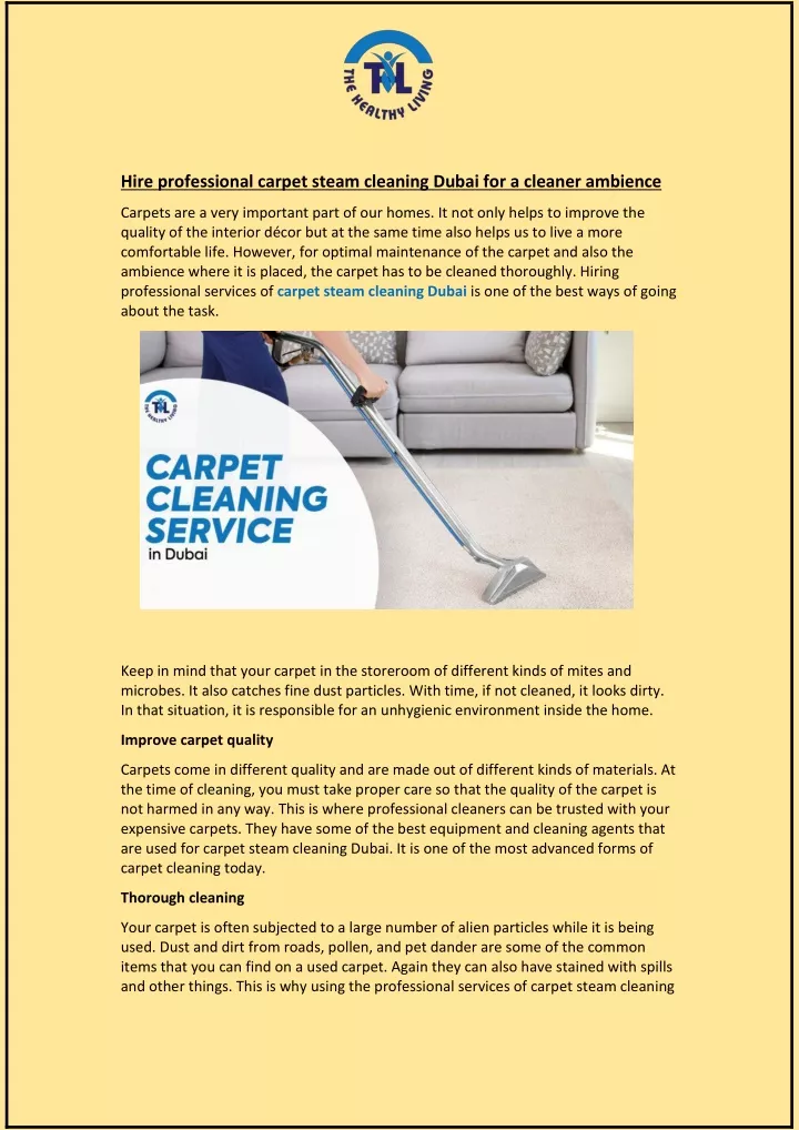 hire professional carpet steam cleaning dubai