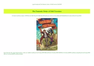 {epub download} The Fantastic Order of Odd Travelers Full PDF