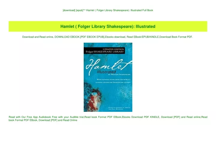 download epub hamlet folger library shakespeare