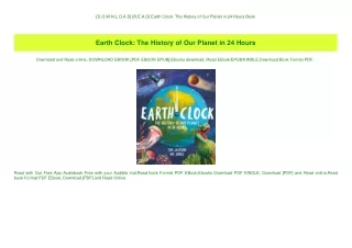 d o w n l o a d r e a d earth clock the history