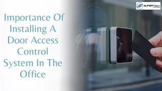 Importance Of Installing A Door Access Control System In The Office