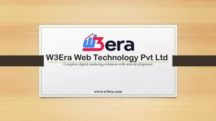 w3era web technology pvt ltd