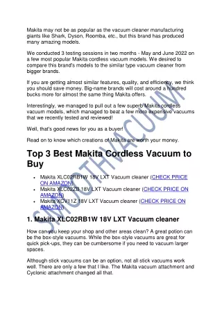 Which Is the Best Makita Cordless Vacuum to Buy?