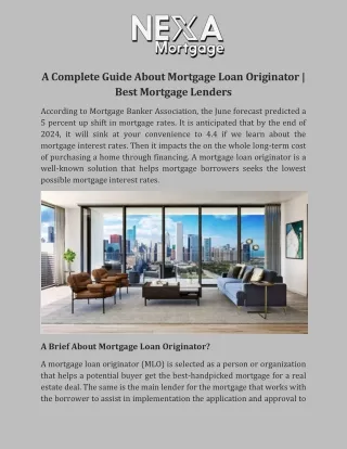 NEXA Mortgage: The Best Mortgage Companies in Lanham MD