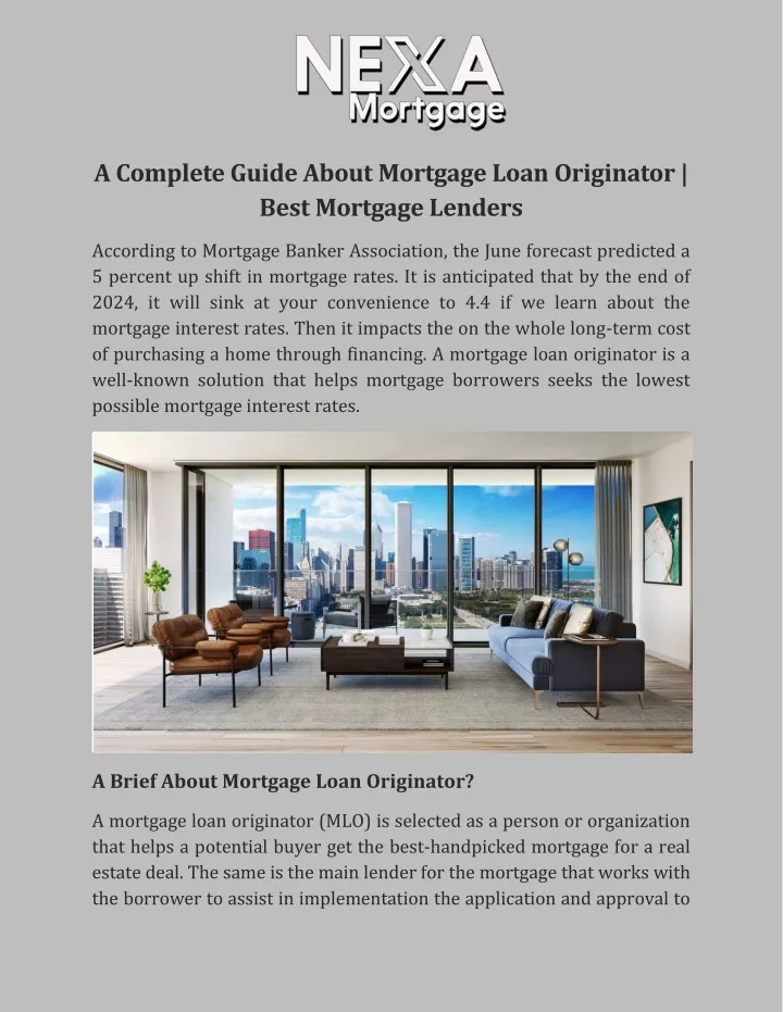 a complete guide about mortgage loan originator