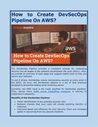 the devsecops pipeline provides a consistent