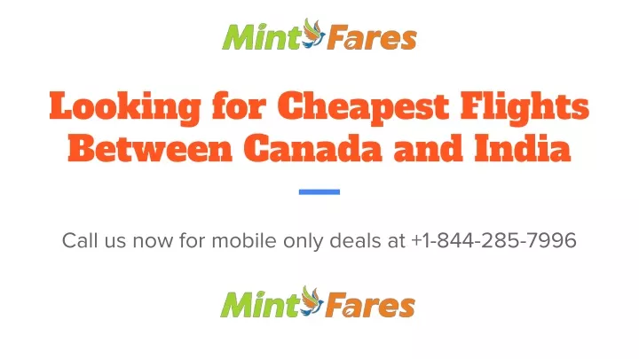 looking for cheapest flights between canada and india