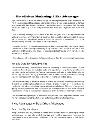 Data-Driven Marketing_ 4 Key Advantages