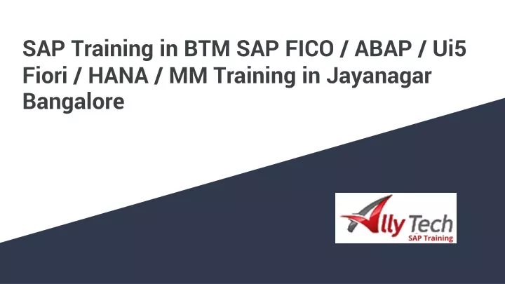 sap training in btm sap fico abap ui5 fiori hana mm training in jayanagar bangalore