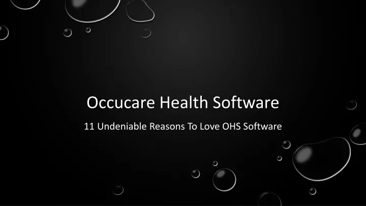 occucare health software