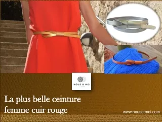 La plus belle ceinture femme cuir rouge