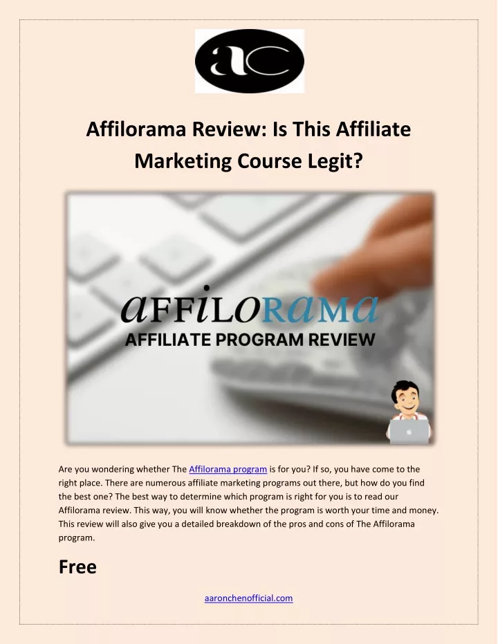 affilorama review is this affiliate marketing