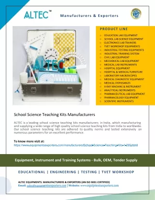 School Science Teaching Kits Manufacturers
