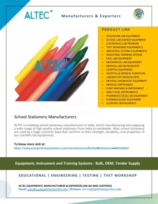 School Stationery Manufacturers