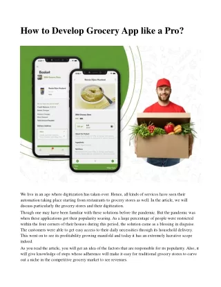 How to Develop Grocery App like a Pro