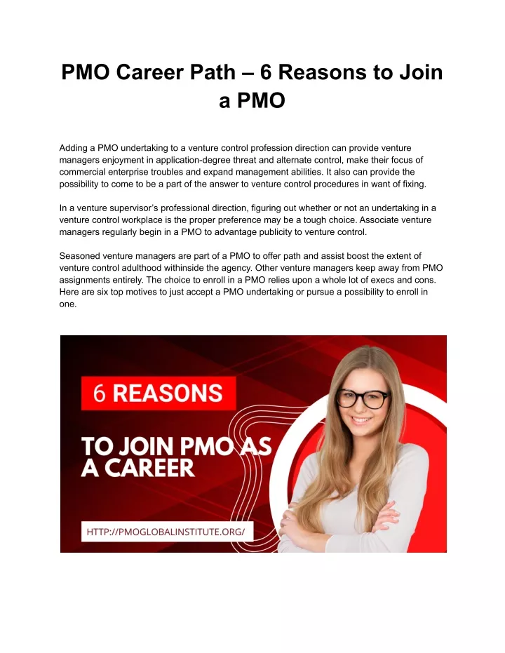 pmo career path 6 reasons to join a pmo
