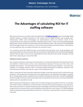 maintec technologies pvt ltd