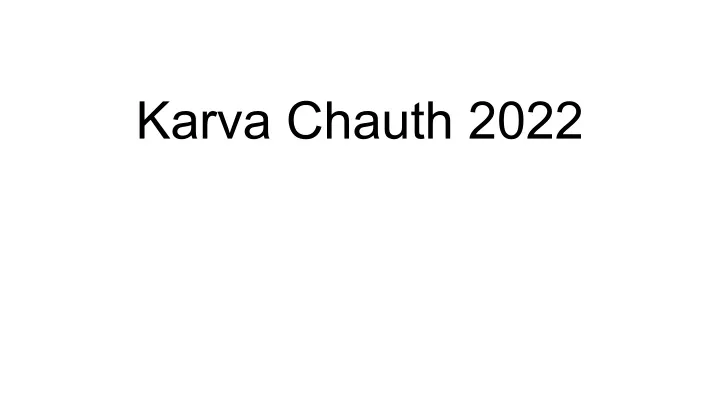 karva chauth 2022