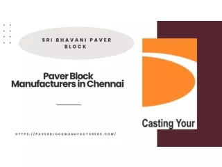 Paver Block Manufacturers In Chennai - Industrial and Commercial Paver