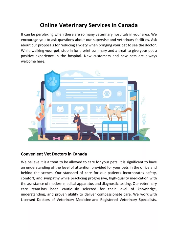 PPT Online Veterinary Services in Canada PowerPoint Presentation