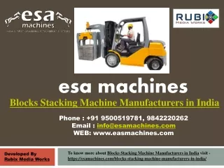 Blocks Stacking Machine Manufacturers in India | esa machines