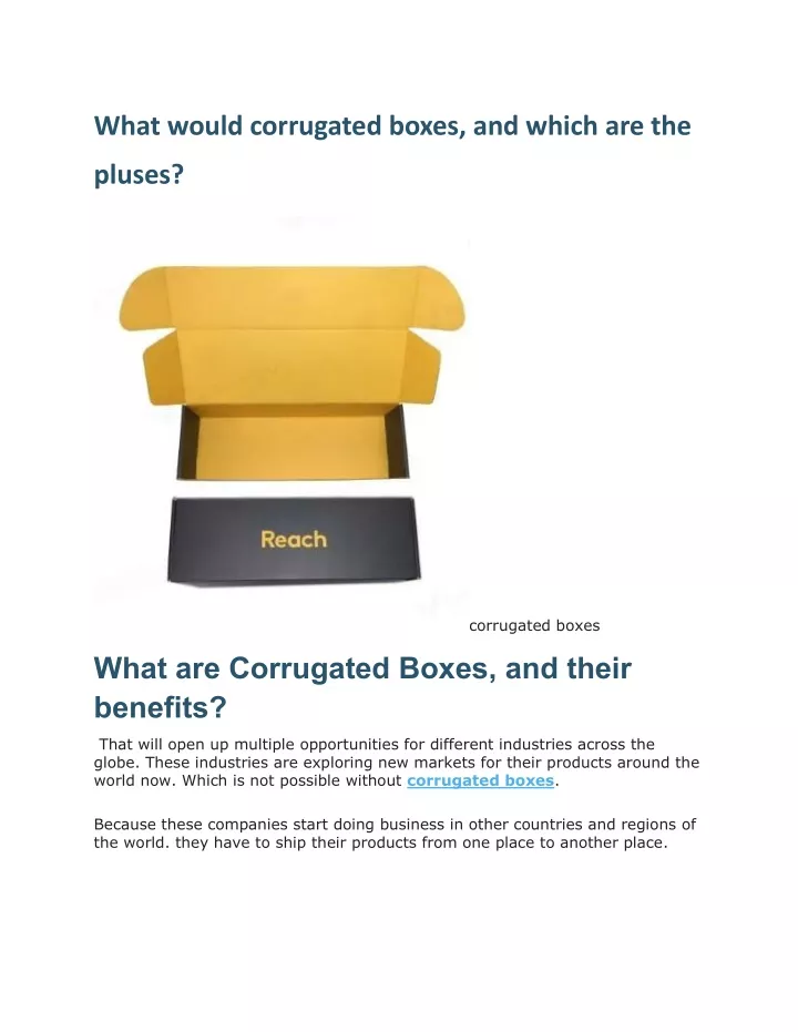 PPT - What Would Corrugated Boxes PowerPoint Presentation, Free ...