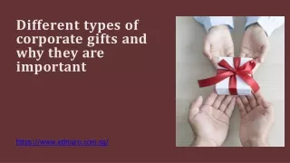 Different types of corporate gifts and why they are important